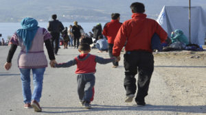 Photo of refugees in Moria