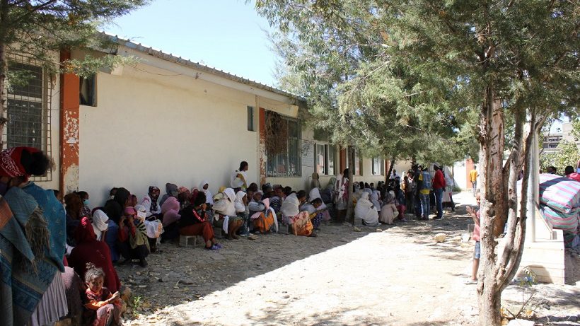Internally displaced people in Shire, Tigray, April 2021
