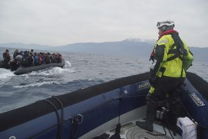 Refugees crossing the Mediterranean sea
