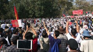 Protests against the military coup in Myanmar - 9 February 2021