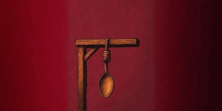 A hanged spoon – the silent cry of hunger in Gaza